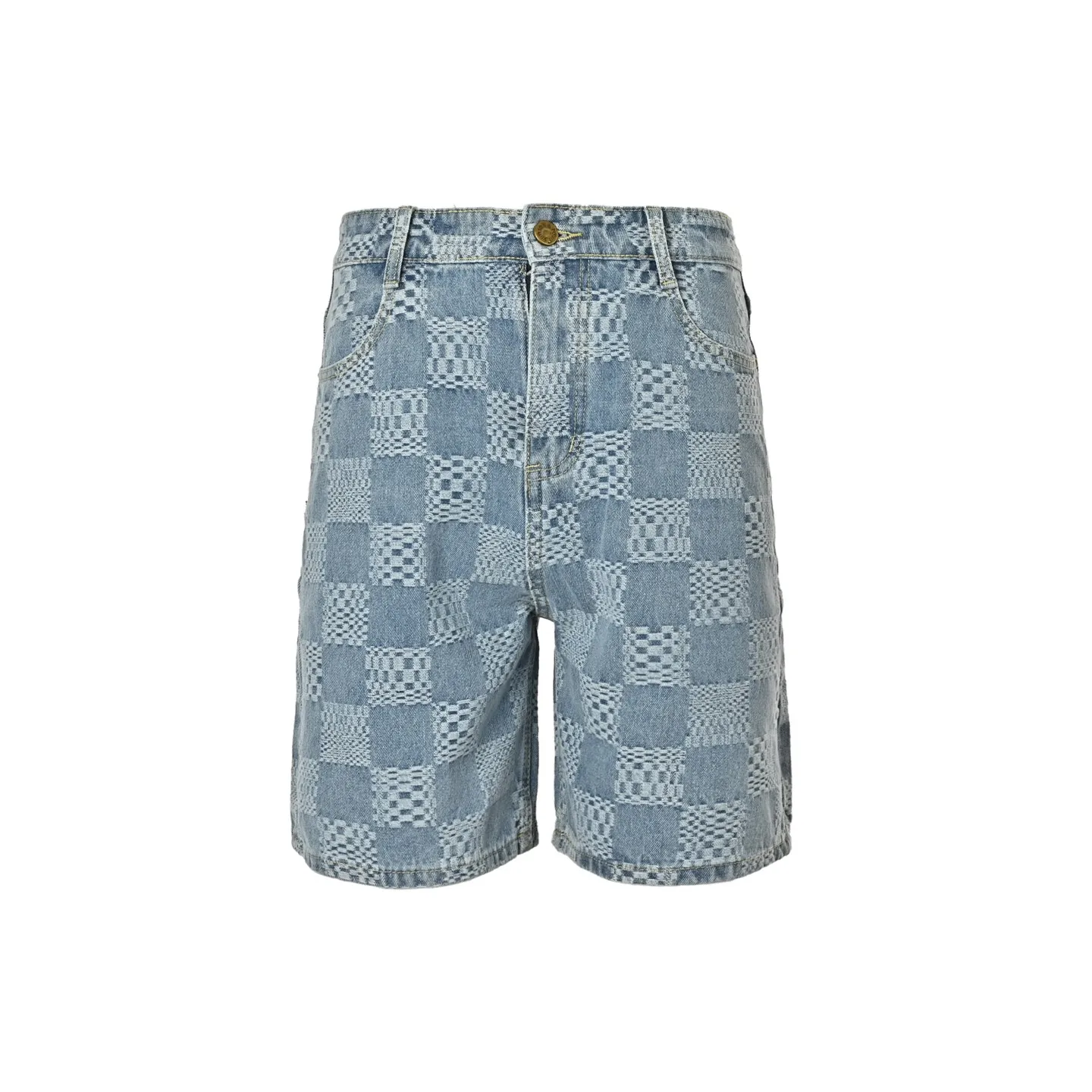 Louis Vuitton/Louis Vuitton checkerboard suit denim shorts